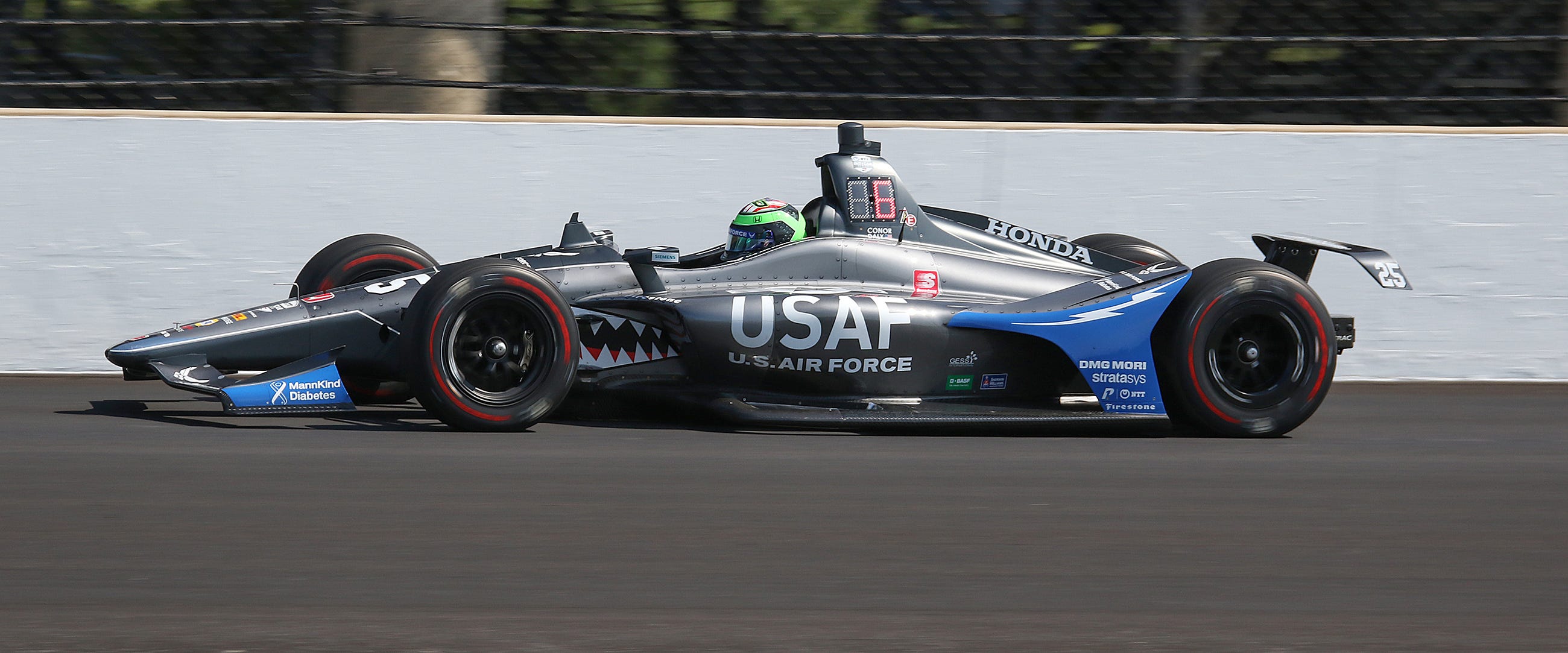 2018 CONOR DALY signed INDIANAPOLIS 500 HERO PHOTO CARD INDY CAR USAF Air Force 