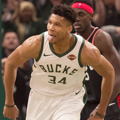 Giannis Antetokounmpo and the Bucks have a...