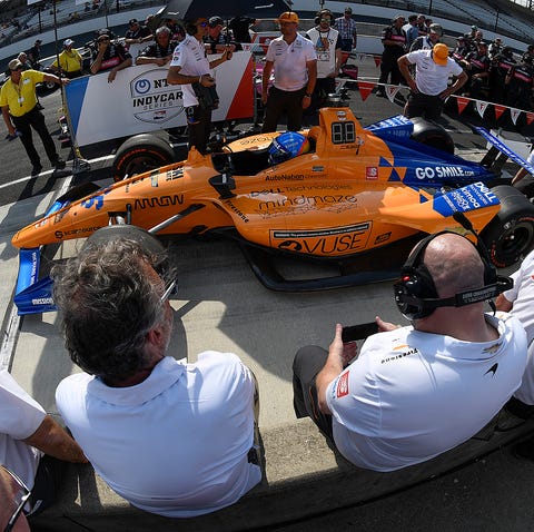 Fernando Alonso (66) of McLaren Racing prepares...