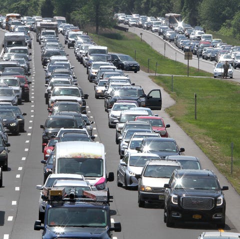 Traffic is stopped on the Garden State Parkway...