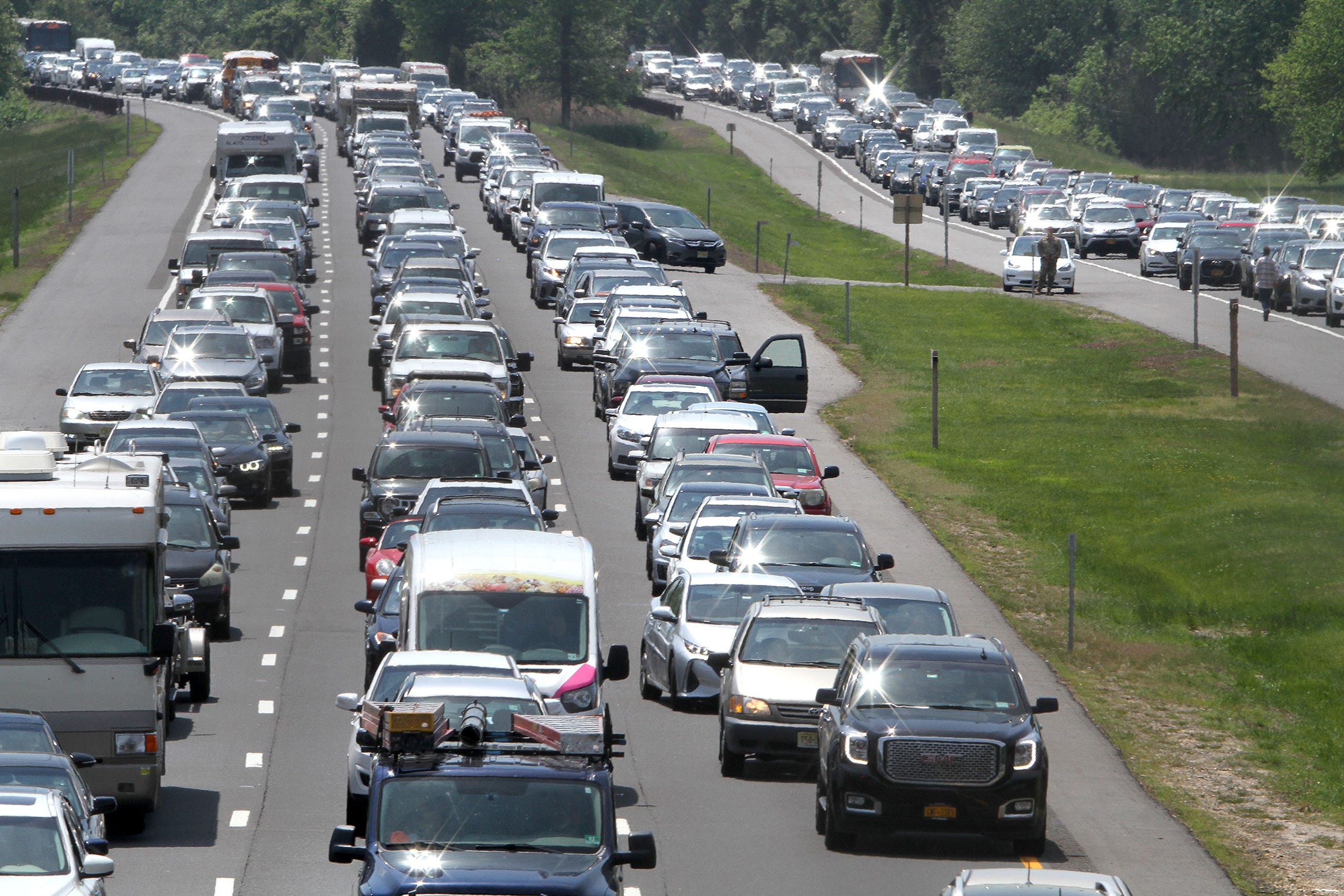 Garden State Parkway Traffic Power Lines Down