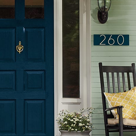 Painted house numbers are a fun way to guide your guests and accentuate the exterior of your home.