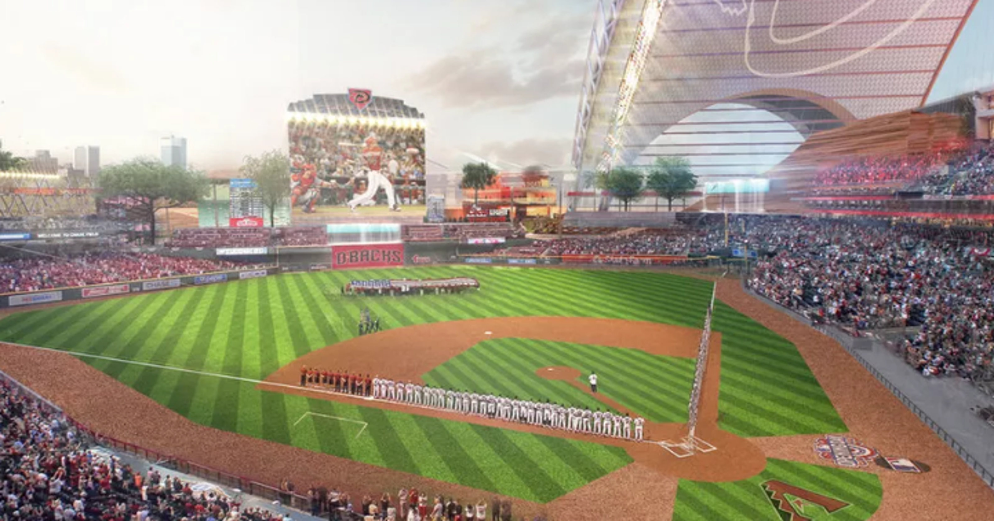 Arizona Diamondbacks stadium images leaked by architectural firm
