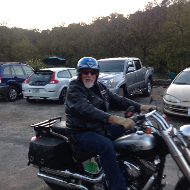 Michael Bowman on one of his beloved motorcycles. Bowman, 61, who was passionate about motorcycles, old cars and helping his friends, died Sunday, May 19, 2019, in a wreck.