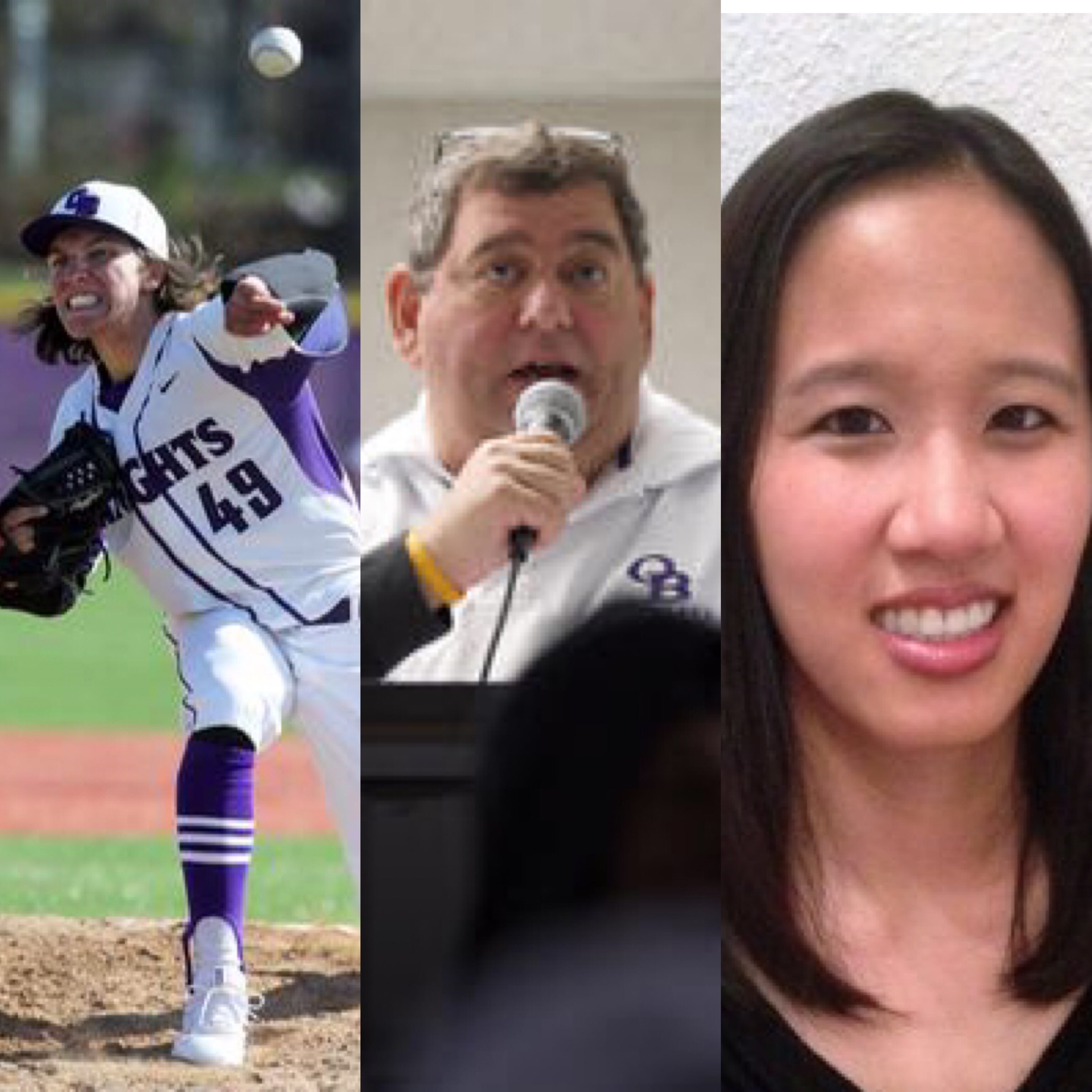 Zach Attianese, Ron Mazzola and Natalie Leong were inducted to the Old Bridge Wall of Fame on Monday night