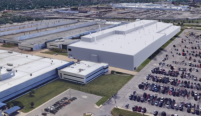 A rendering showing plans to convert the Mack Avenue Engine Complex as part of Fiat Chrysler Automobile's announcement to invest $4.5 billon into southeast Michigan.