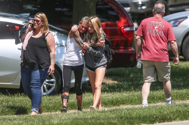 Scene near Noblesville High School on Friday, May 25, 208, after shooting at  Noblesville West Middle School.