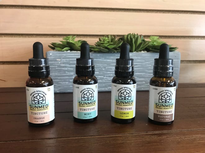 Different flavors of CBD tinctures offered at Your CBD stores include orange, mint, lemon and natural.