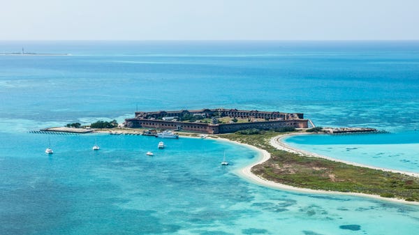 Dry Tortugas, about 70 nautical miles west of Key...