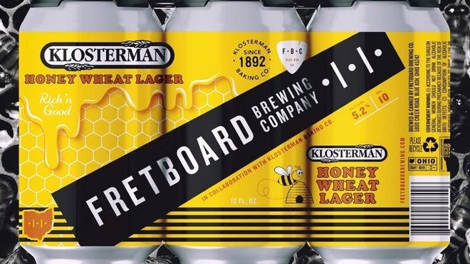 Fretboard Brewing Co. and Klosterman Baking Co. team up to present Klosterman Honey Wheat Lager.