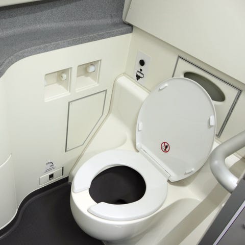 Airplane bathrooms: Airplane lavatories may be tin