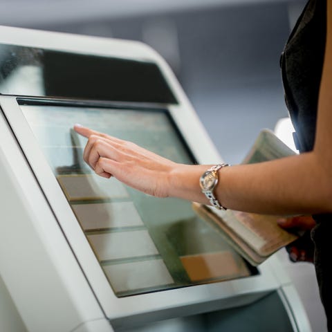 Touch-screen ticket kiosks: Self-serve kiosks are 