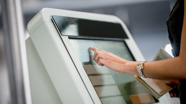 Touch-screen ticket kiosks: Self-serve kiosks are...