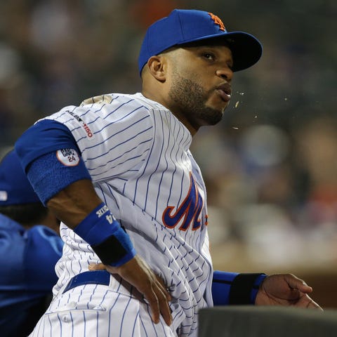 Robinson Cano  spits sunflower seed shells out in...