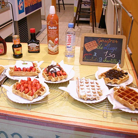 Fresh Liège waffles, Belgium's other great street...