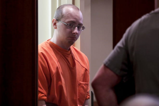 Jake Patterson is escorted to his sentencing Friday, May 24, 2019, at Barron County Circuit Court in Barron, Wis. Patterson is found guilty of kidnapping 13-year-old Jayme Closs and murdering her parents, James and Denise Closs, at their home in October 2018.