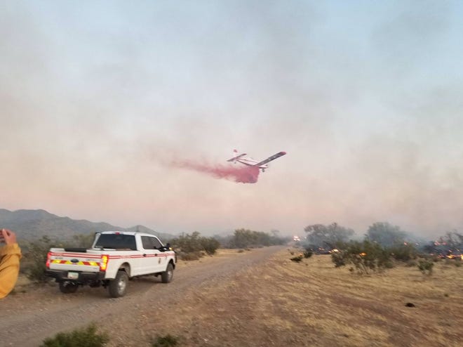 Aircraft was used to fight the Dove Fire on May 24, 2019.