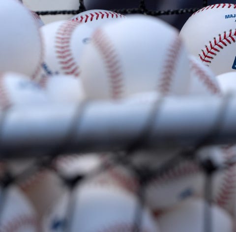 A view of baseballs