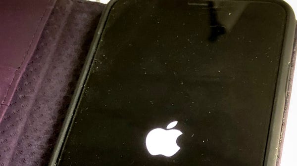A cracked iPhone XS Max