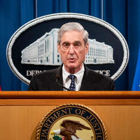 Special counsel Robert Mueller speaks on May 29,...
