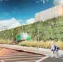 An artist's rendering of a private beach club proposed for Asbury Park.
