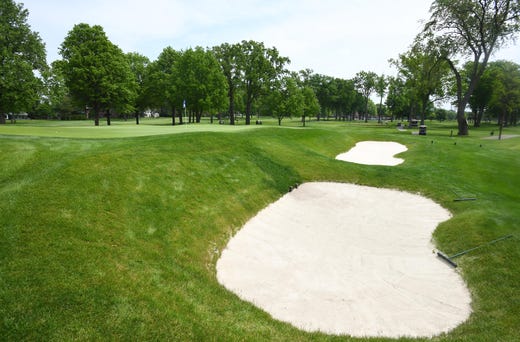 Any back-hole location has the potential to produce difficult putting conditions with a spine running across the back area of the green.
