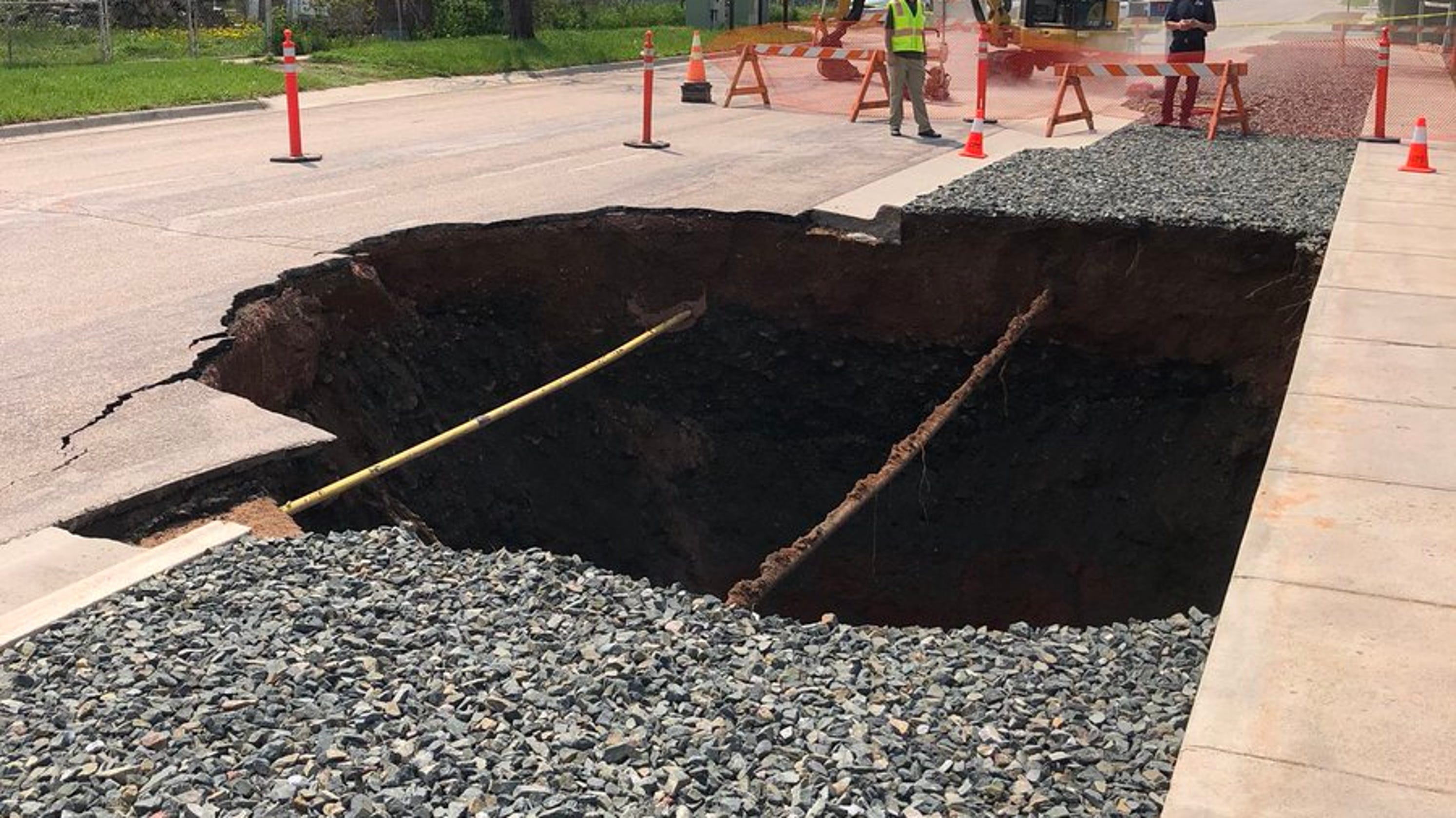 40 Foot Deep Sinkhole Opens In Rapid City