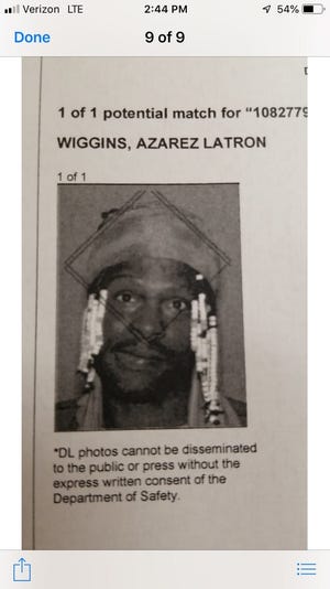 A photo of Azarez Latron Wiggins shared by Gallatin police