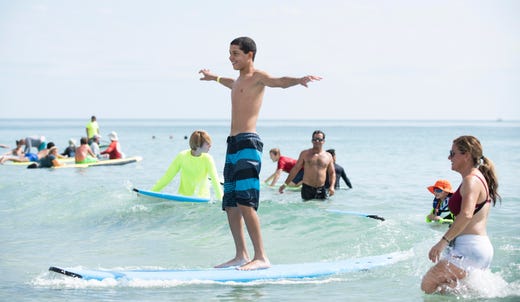 The Surfers for Autism&#39;s Fort Pierce Surf &amp; Beach Festival was held Saturday, June 1, 2019, at Pepper Park Beach in Fort Pierce. Adults with autism or parents and guardians of children with autism were asked to submit a surfer participation request. Surfing was limited to 200 participants for safety and to ensure enough time with the instructors. The event was free.