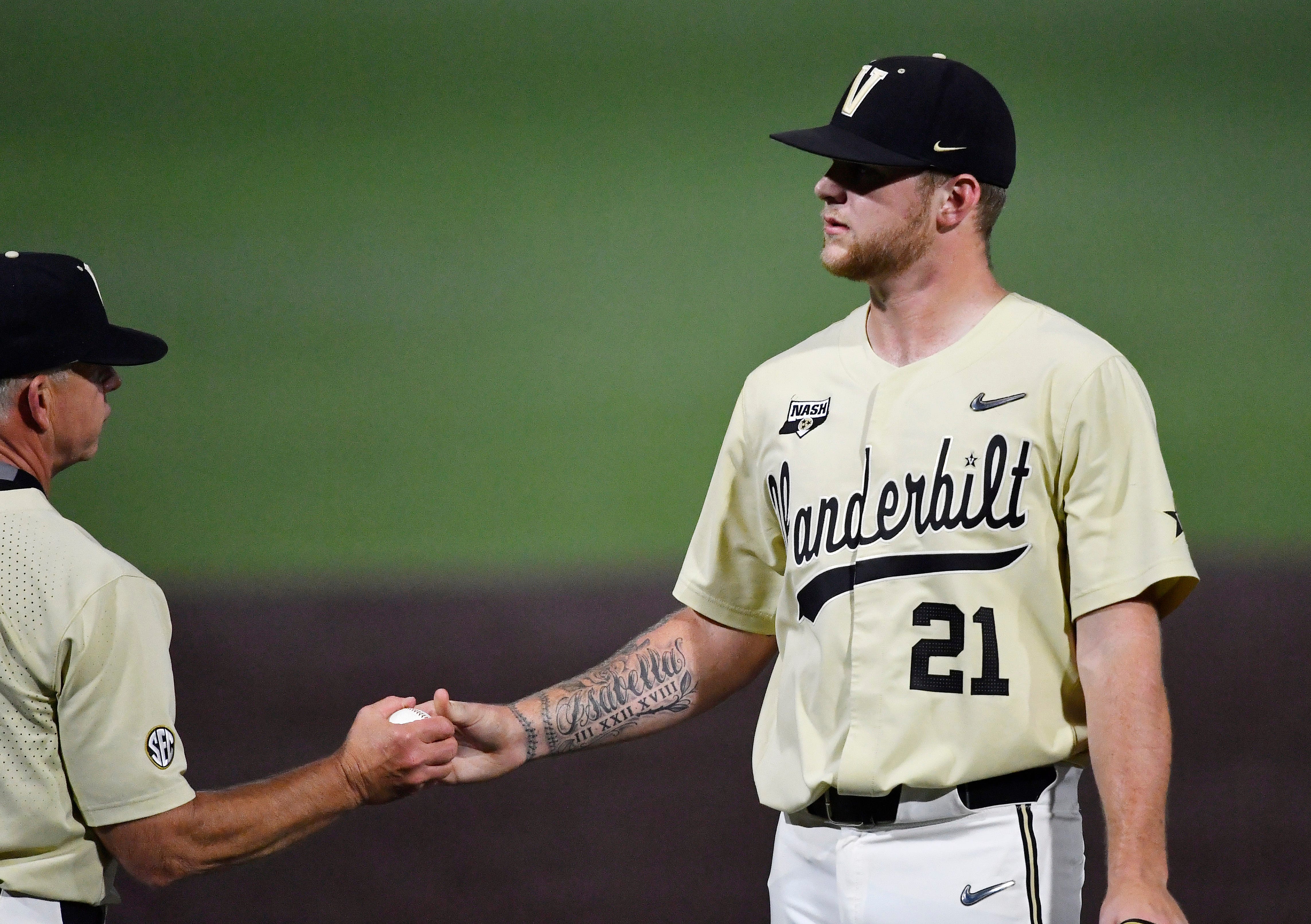 Vanderbilt baseball Tyler Brown may have tipped off pitches