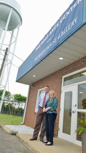 Pike Road Mayor Gordon Stone smiles with Arts Council Coordinator Patty Payne after a tour of the Pike Road Arts Center. An Open House for the new Center will be held from 10 a.m. to 2 p.m. on June 8.
