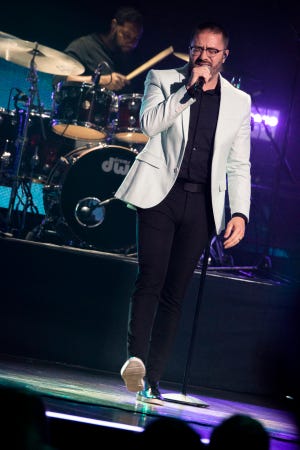 Danny Gokey performs during the 2019 K-Love Fan Awards at Grand Ole Opry House in Nashville, Tenn., Sunday, June 2, 2019.