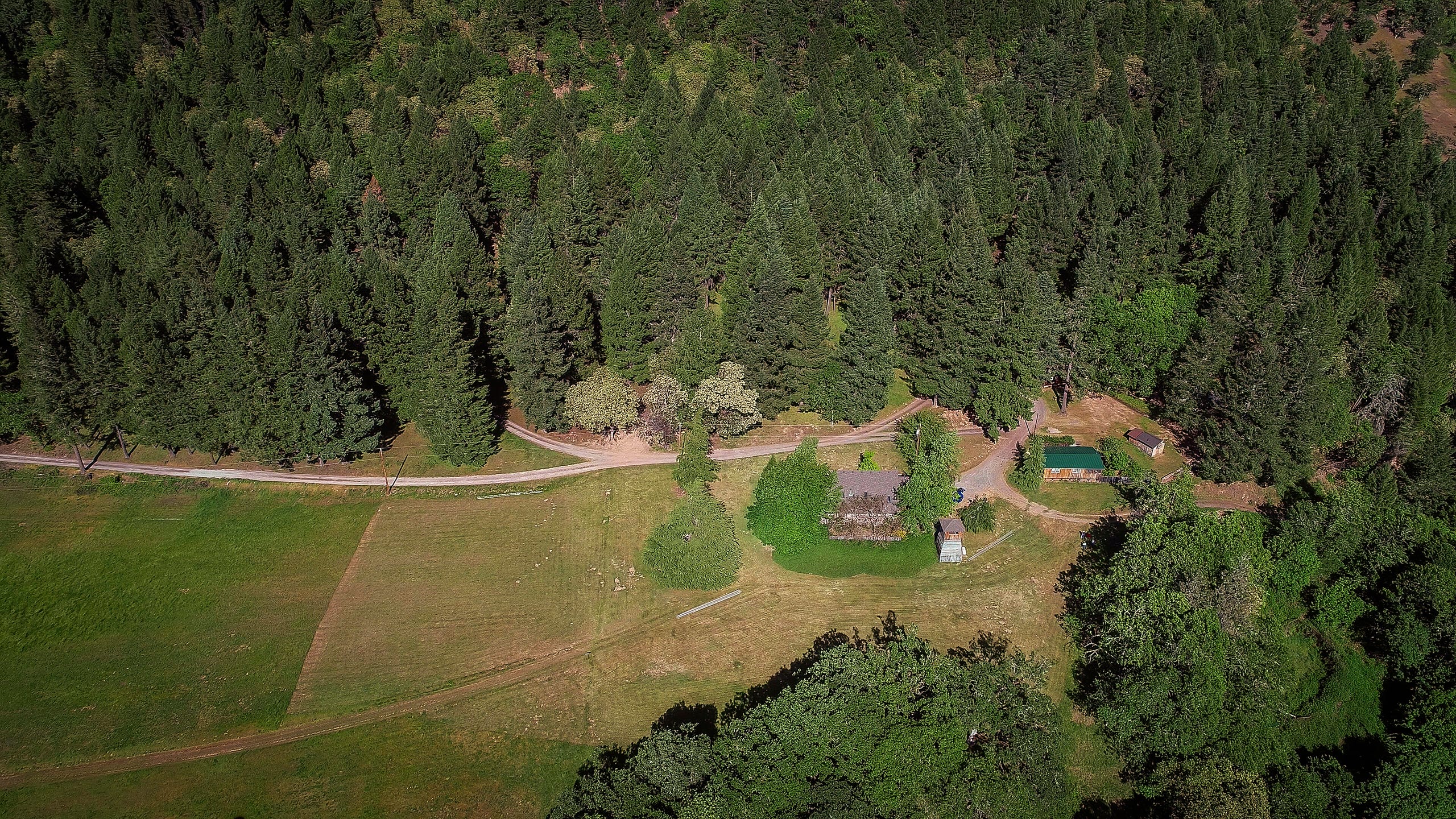 Open space protects the Doubletree Ranch near Merlin. During the 2018 wildfire season, fires threatened, but never came on to the property. Since then, owners Rick and Carol Ponte continue to remove flammable brush.