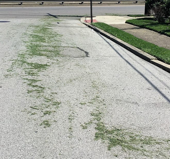 Grass clippings pose a threat to motorcyclists and can clog storm drains.