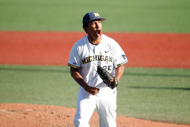 Michigan pitcher Isaiah Paige scattered two hits in two innings of relief in Monday's 17-6 win over Creighton.