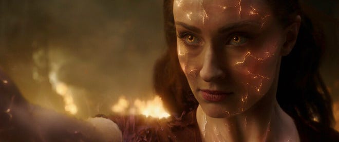 Sophie Turner stars "Dark Phoenix." The movie opens Thursday at Regal West Manchester, Frank Theatres Queensgate Stadium 13 and R/C Hanover Movies.