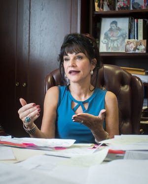 Ingham County Circuit Court Judge Rosemarie Aquilina, in her office June 4, 2019, speaks about her mission after sentencing Larry Nassar, now serving time for child pornography and sexual assault.