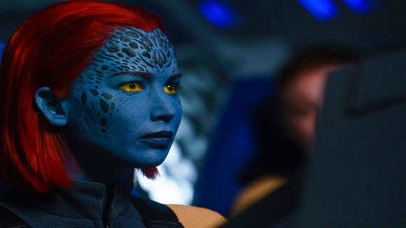 Jennifer Lawrence, who stars as the blue-skinned shapeshifter Mystique in "Dark Phoenix," co-starred with Sophie Turner in one of the film's most pivotal scenes.