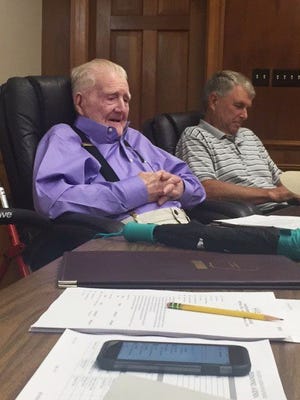 Ouachita Parish School Board member Red Sims attends a meeting on Tuesday, June 27, 2017.