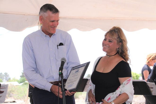 USDA Rural Development State Director Arthur A. Garcia presented the New Mexico National Homeownership Month HERO Award to Veronika Molina, the executive director of the Southwestern Regional Housing and Community Development Corporation (SRHCDC) in Deming,