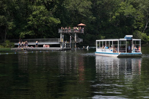 When school lets out for the summer, Wakulla Springs fills up with children and families looking to cool off. Swimming, diving and historic boat tours are popular activities at the state park. 