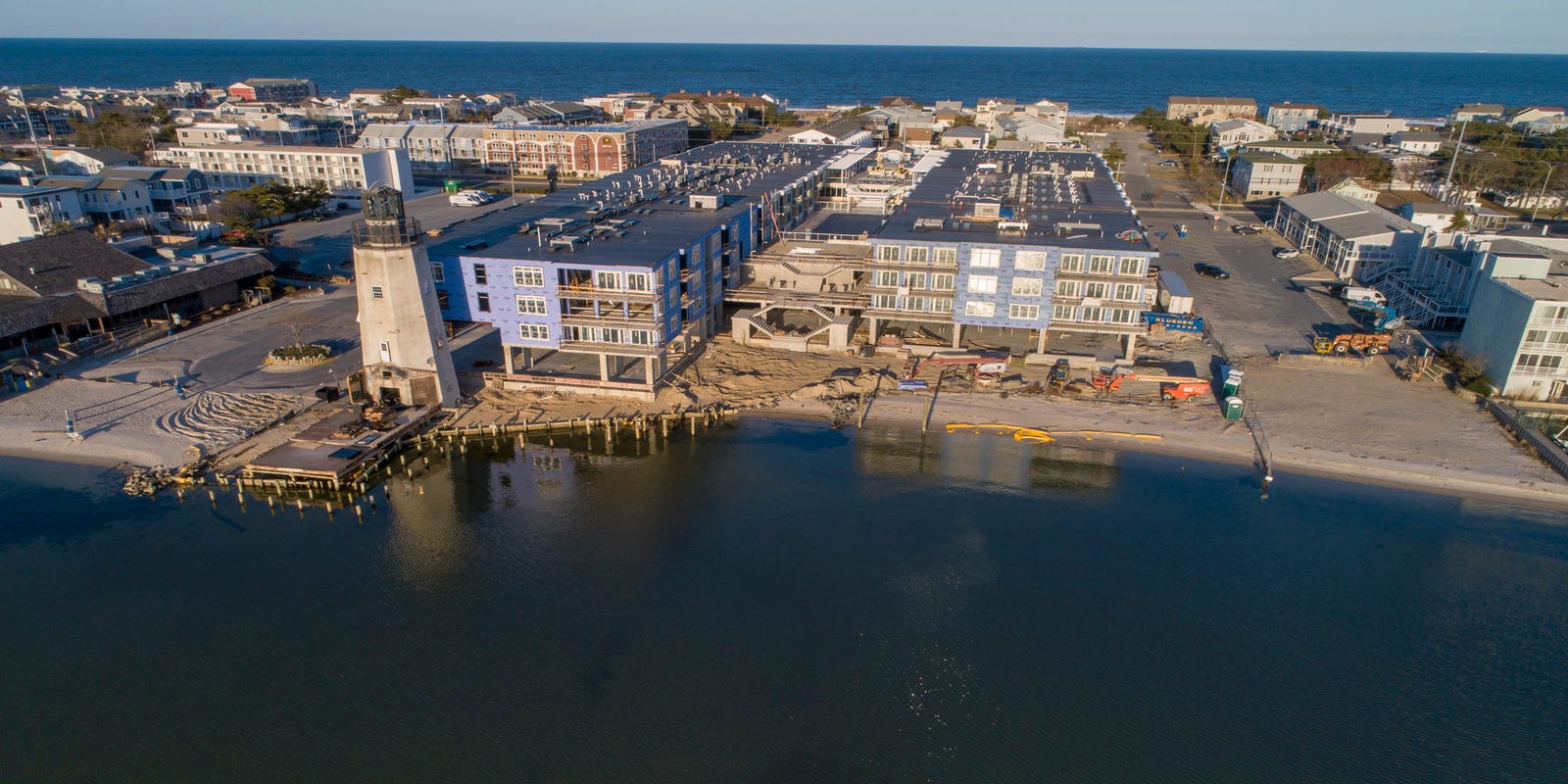Beach widened at Lighthouse Cove on Rehoboth Bay in Dewey Beach complete