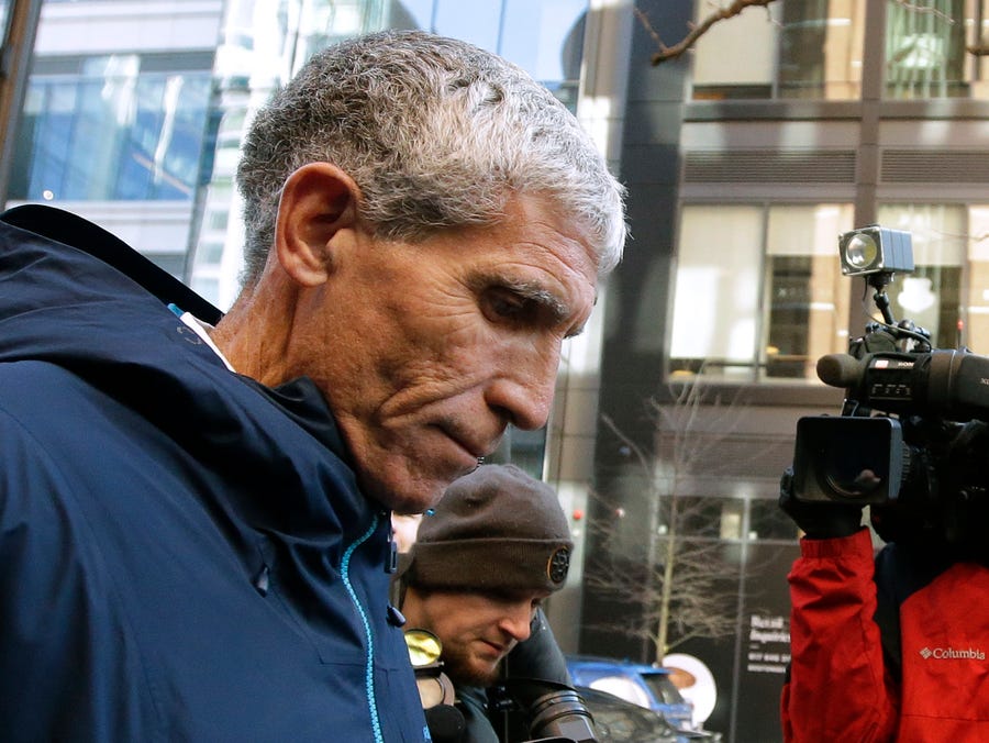 William "Rick" Singer, founder of the Edge College & Career Network, departs federal court in Boston after pleading guilty to charges in a nationwide college admissions bribery scandal on March 12.