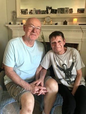 Tom and Meridith Reinhart, Allouez, hope to hear a little of Paul McCartney's concert from outside Lambeau Field on Saturday night. Meridith has been in love with Paul for 54 years.