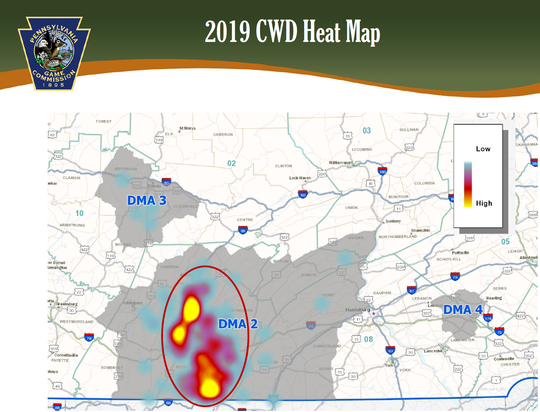 CWD management areas expanded by over 2000 square miles in Pa.