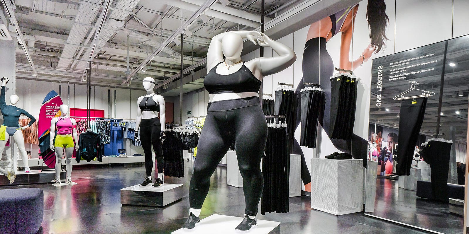 Dertig aanraken palm Nike adds plus-sized, para-sport mannequins to flagship store