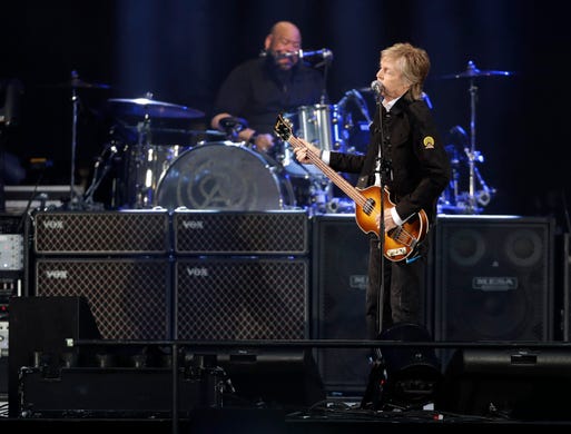 Paul McCartney performs June 8, 2019 at Lambeau Field in Green Bay, Wis.
