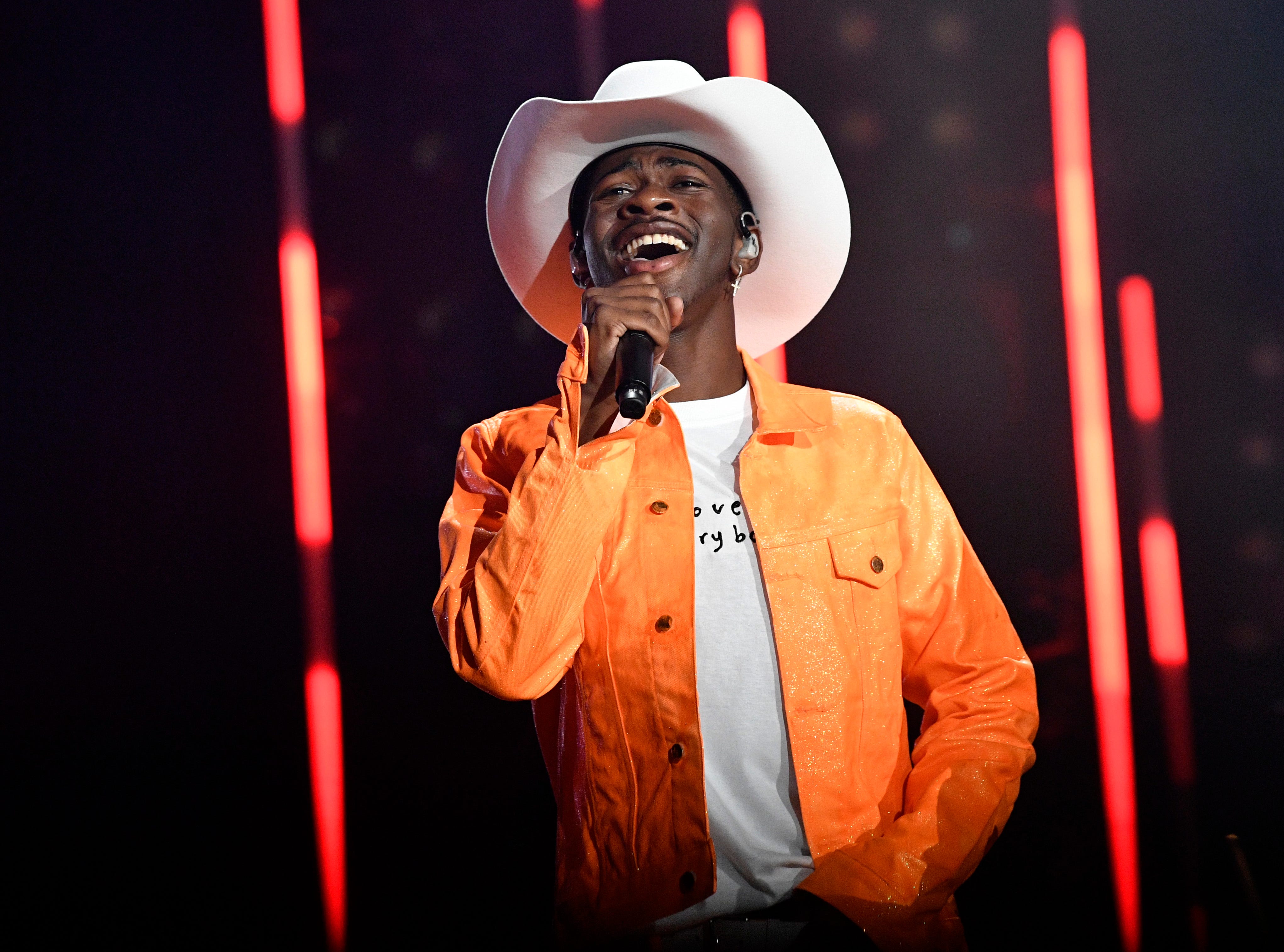 Lil Nas X performs during the 2019 CMA Fest Saturday, June 8, 2019, at Nissan Stadium in Nashville, Tenn.  