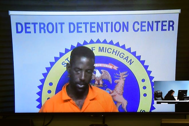 Video arraignment of Deangelo Kenneth Martin on Monday, June 10, 2019 in 36th District Court in Detroit. Martin is suspected in the serial killing of three prostitutes  on the east side of Detroit. 