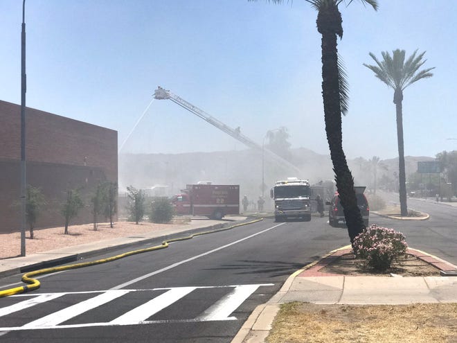 Phoenix Fire Department on the scene of a structure fire on Central Ave in south Phoenix on Monday, June 10, 2019.